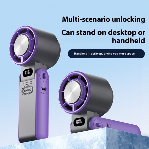 High-Speed Refrigeration Ice Compress Small Handheld Fan Outdoor Portable Foldable - Image 10