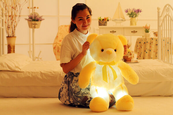 Creative Light Up LED Teddy Bear Stuffed Animals Plush Toy Colorful Glowing Christmas Gift For Kids Pillow - Image 6