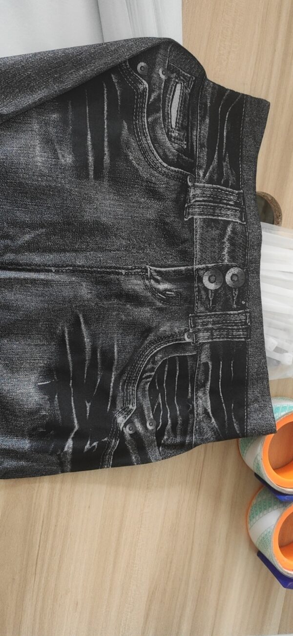High Rise Waist Skinny Slim Fit Stretch Casual Basic Denim Pants With Faux  Pockets - Image 3