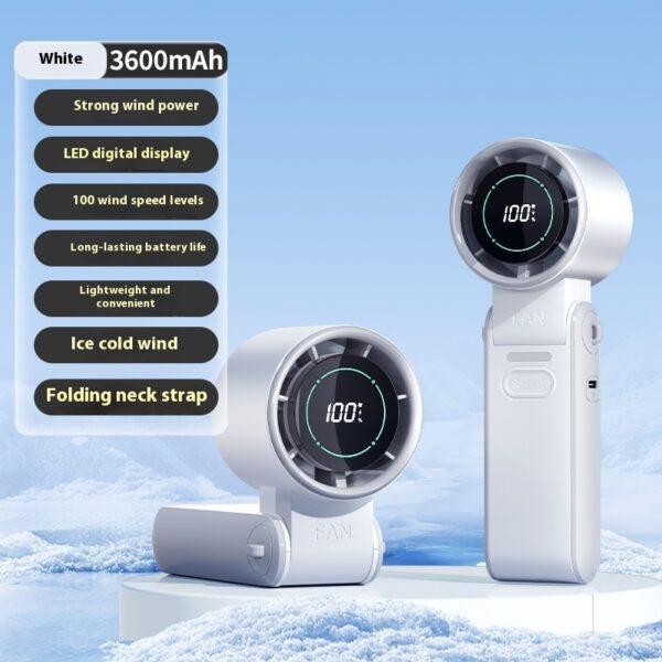 High-Speed Refrigeration Ice Compress Small Handheld Fan Outdoor Portable Foldable - Image 3
